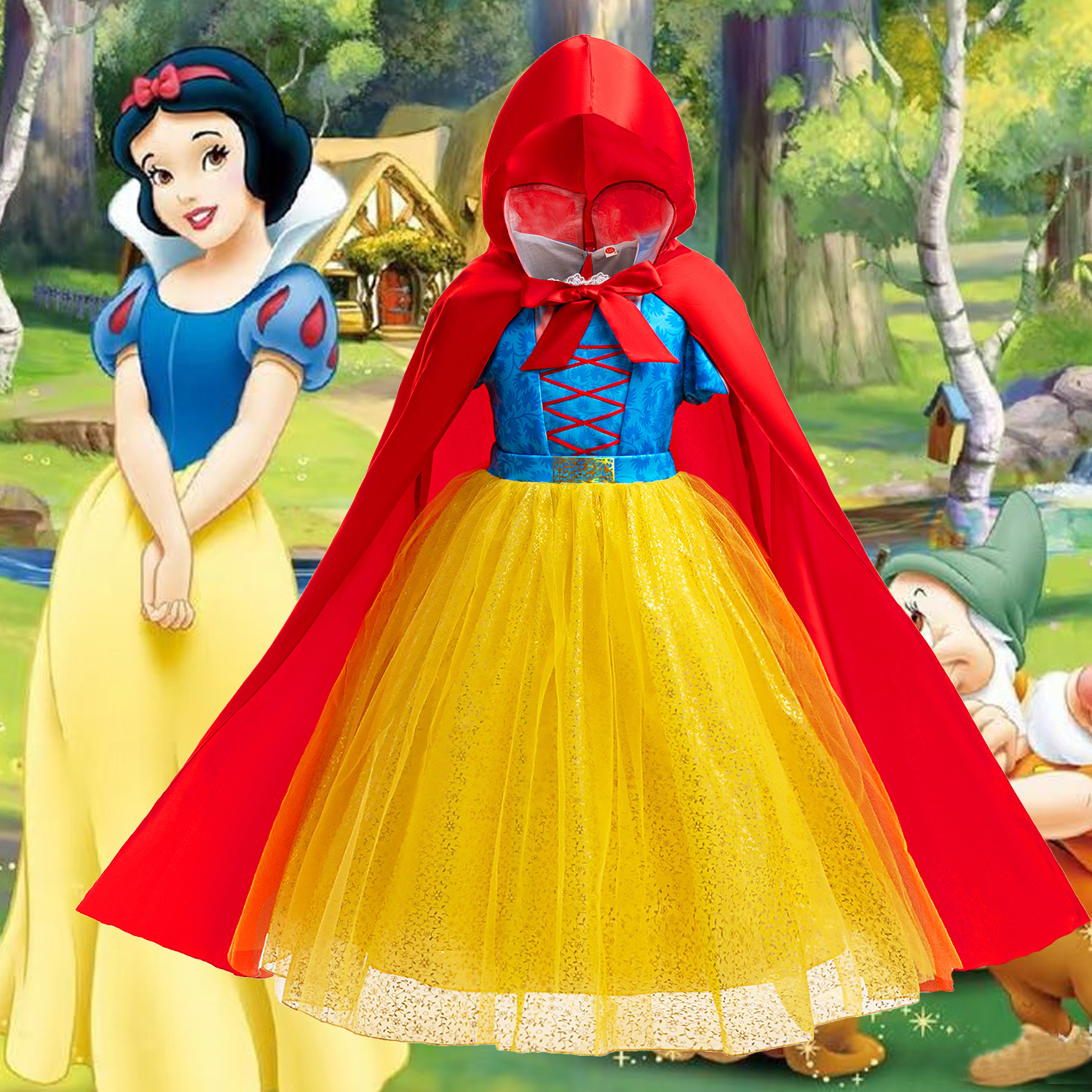 IMG_1058 Costume - Disney Princess Snow White With Cape - Image 1