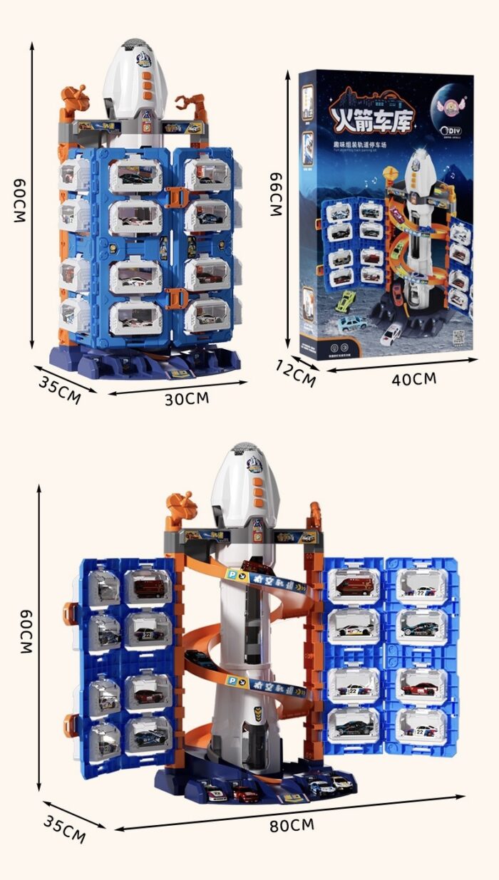 DIY Rocket Track Set With 4 Cars - Image 2