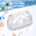 Makeup Bag - Satin With Pearl - Image 3