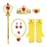 Costume Disney Princess Belle Tiara Wand Gloves Mask - Image 6