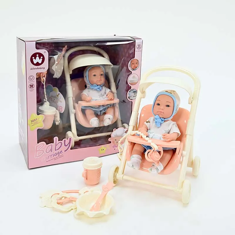 IMG_3119 Baby Doll With Carriage - 9 Inch - Image 1