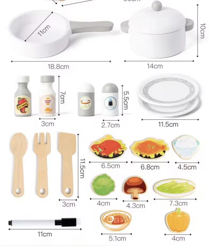 Wooden Kitchen - Fun Kitchen - White With Real Sink - Image 5