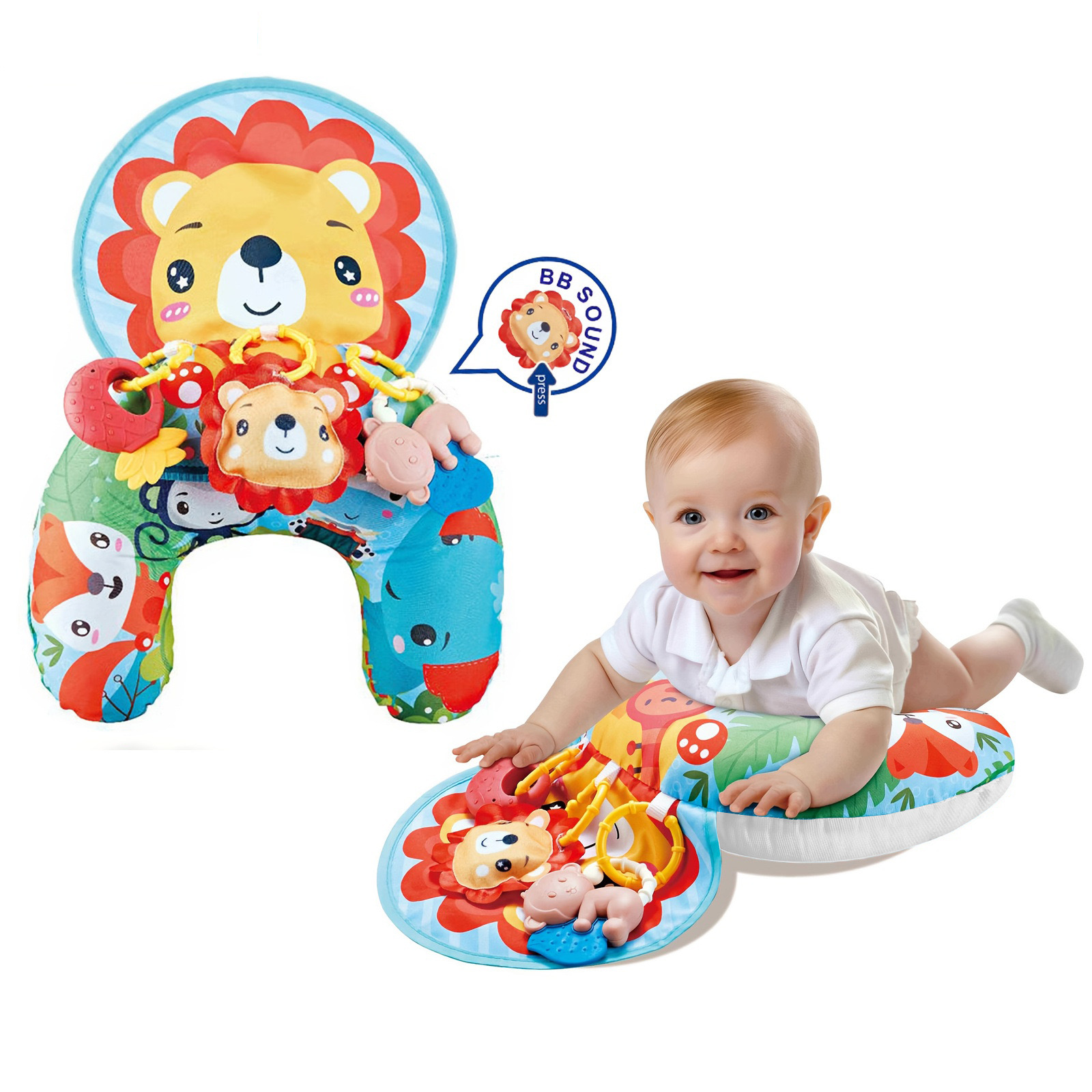 IMG_4915 (1) Toddler Tummy Time Pillow - Lion - Image 1