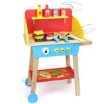 BBQ - Wooden Stand - Red - Image 4