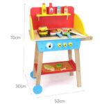 BBQ - Wooden Stand - Red - Image 3