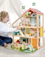 Wooden Doll House - Three Story With Seasaw - Image 4