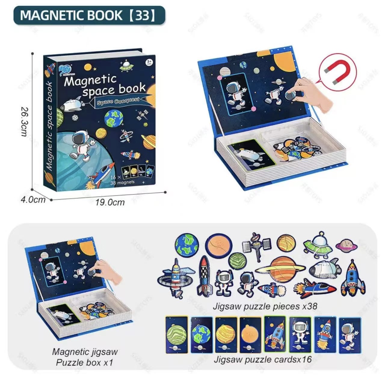 34515 Magnetic Book - Space Conquest - Image 1