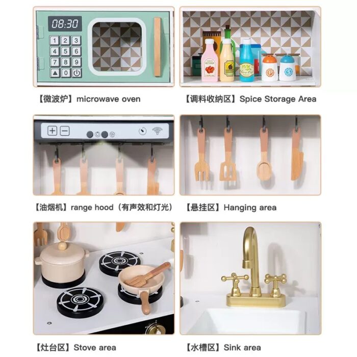 Wooden Kitchen - Green With Laundry - Image 4