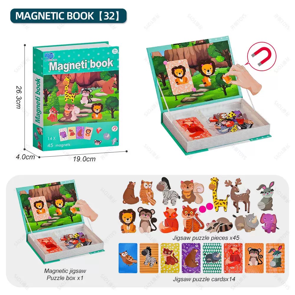 IMG_4365 Magnetic Book - Wild Animals - Image 1