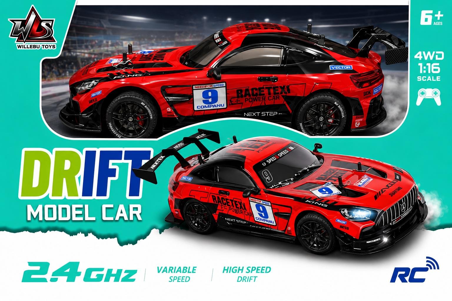 e2d8f866-02b7-4df5-b4b8-be952ad5d4a4 R/C Drift Car - Image 1