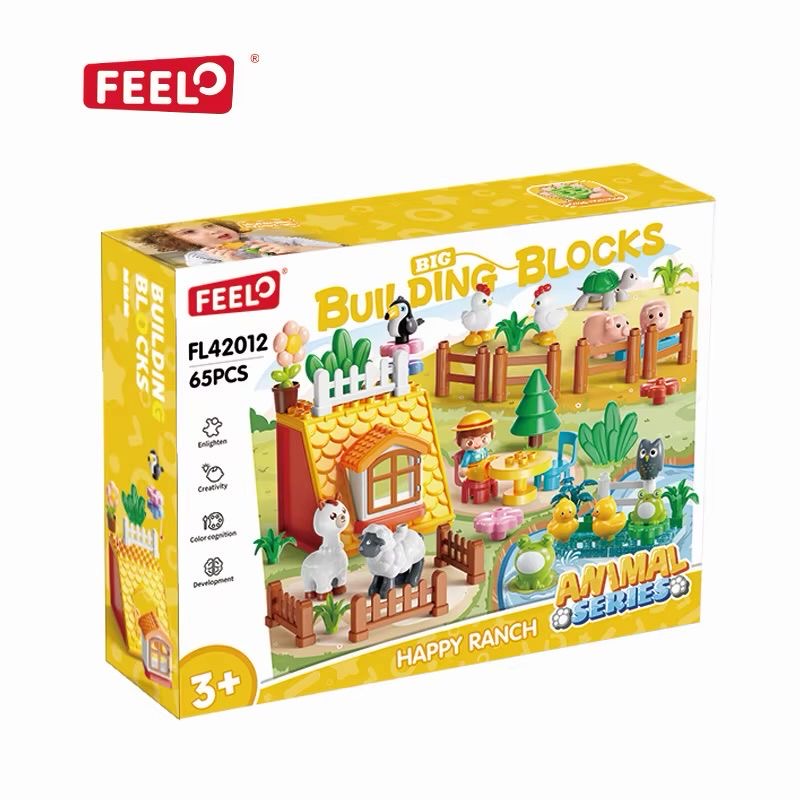 54a1ff69-eff0-41af-ba04-ff2a8edded24 Feelo Building Blocks - Happy Ranch 65 Pcs - Image 1