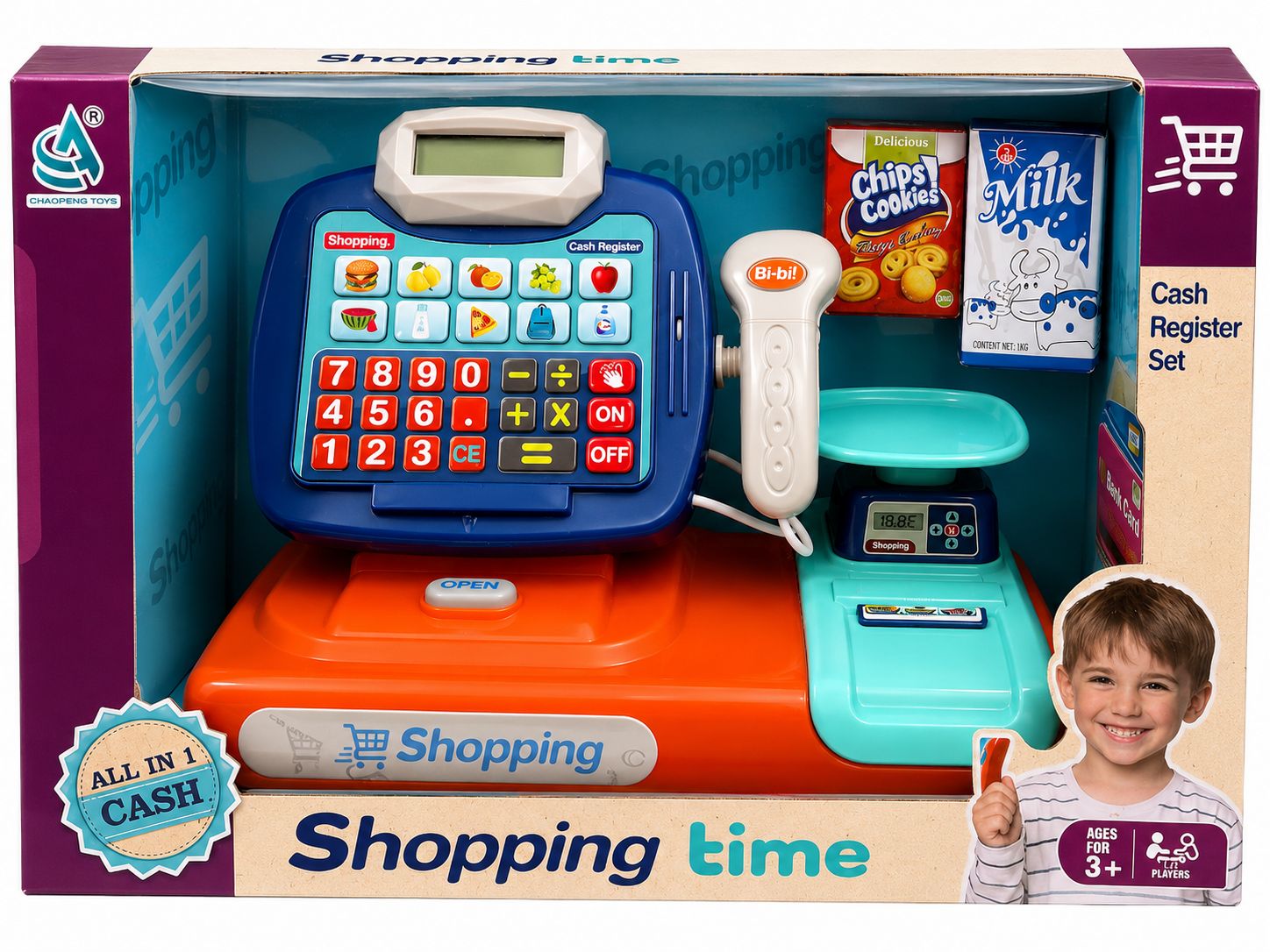 6b48c6d3-fc74-4d46-acf2-e54cc37b3154 Cashier - Shopping Time - Blue & Orange - Image 1