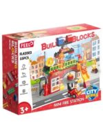 Feelo Building Blocks - Mini Fire Station 55 Pcs