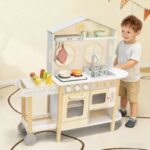 Wooden Kitchen With Side Ice Cream - White - Image 5