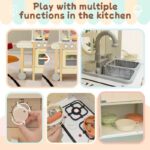 Wooden Kitchen With Side Ice Cream - White - Image 3
