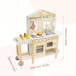 Wooden Kitchen With Side Ice Cream - White - Image 2