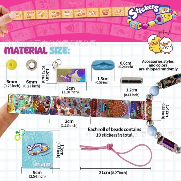 DIY Sticker Roll Bracelet Set - 120 Stickers - Image 3