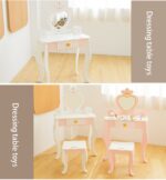 Vanity Table - Dresser With Heart Shape - Image 7