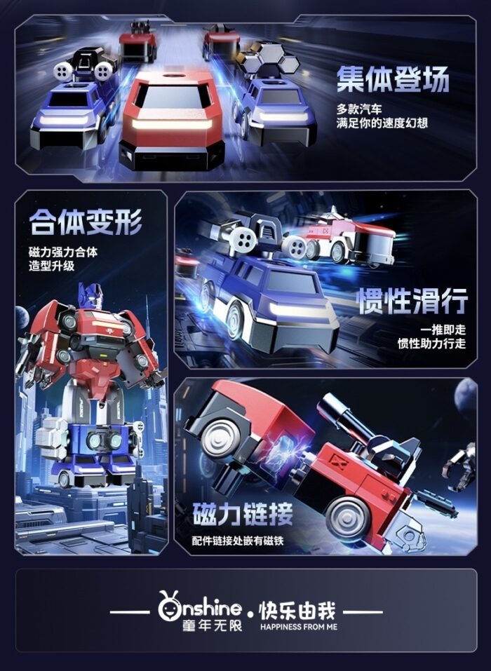 Onshine Transformers Magnetic Assembly Optimus Prime - Blue Color - Image 5
