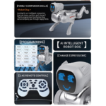 AI Bionic Intelligent Mechanical Dog - Silver