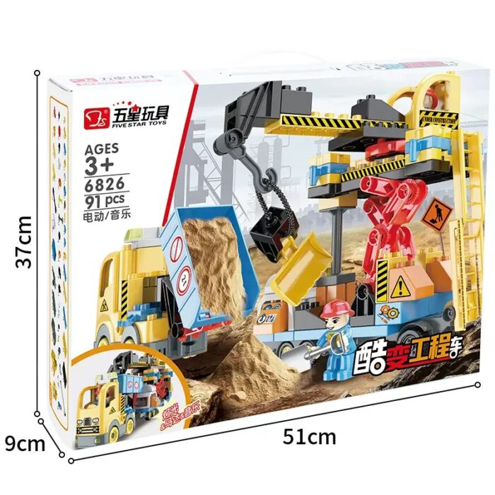 Five Stars Building Blocks - Engineer - Transformer Construction Truck - 91 Pcs - Image 2