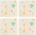 Puzzle Mat - Animal Theme White - 60 x 60 cm - Image 2