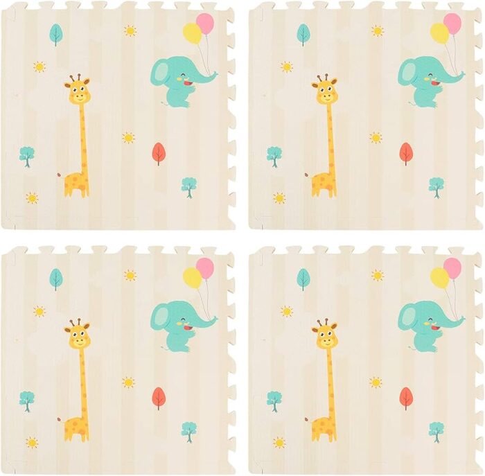 Puzzle Mat - Animal Theme White - 60 x 60 cm - Image 2