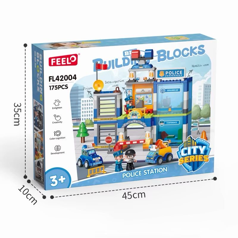 b5bd13f5-39d9-4fe3-a377-601fa83a24e9 Feelo Building Blocks - Grand Policeman 175 Pcs - Image 1