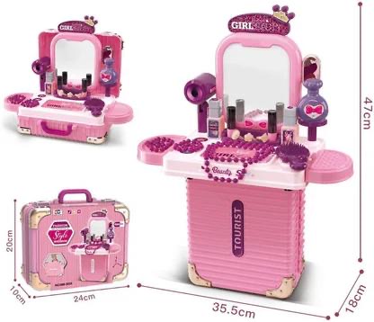 1a8b346d-3619-4cf3-bcee-63f30035a75c 3 in 1 Suitcase - Beauty Playset - Image 1