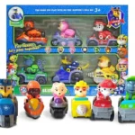 Paw Patrol Set of 6 Characters - Paw Slide Car