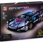 Lego Cyber Punk Black Lamborghini Tech Car