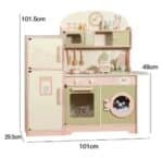 Wooden Kitchen - One Elephant Pastel Pink & Green Refrigerator Kitchen - Image 2