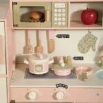Wooden Kitchen - One Elephant Pastel Pink & Green Refrigerator Kitchen - Image 5