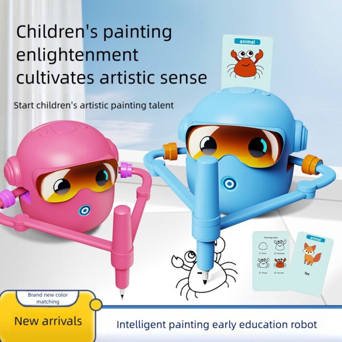 Smart Painting Early Education Robot - 2nd Generation - Pink - Image 3