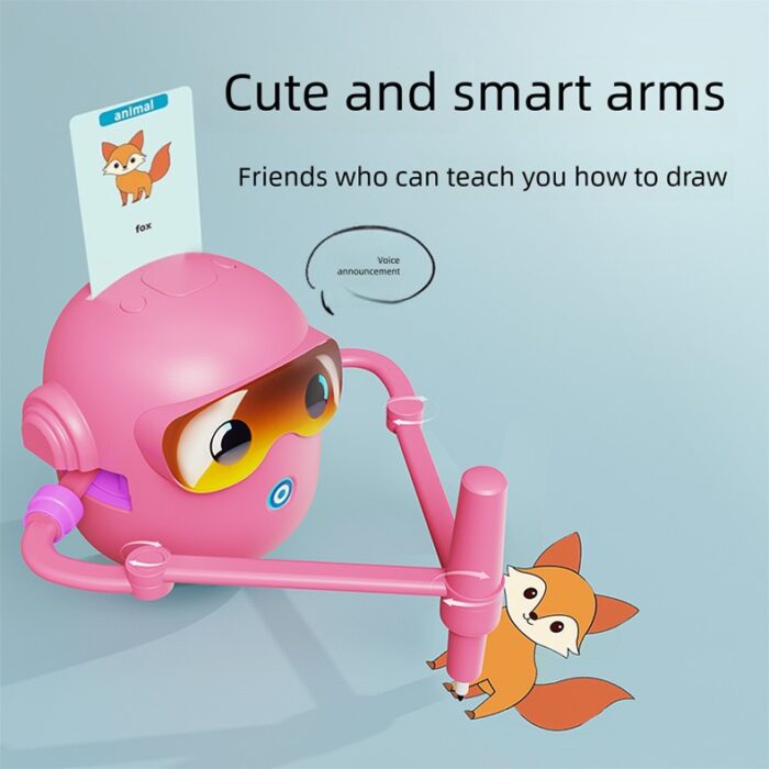 Smart Painting Early Education Robot - 2nd Generation - Pink - Image 2