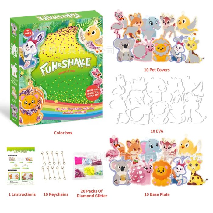 Fun & Shake Animals - DIY Keychain Set - Image 2