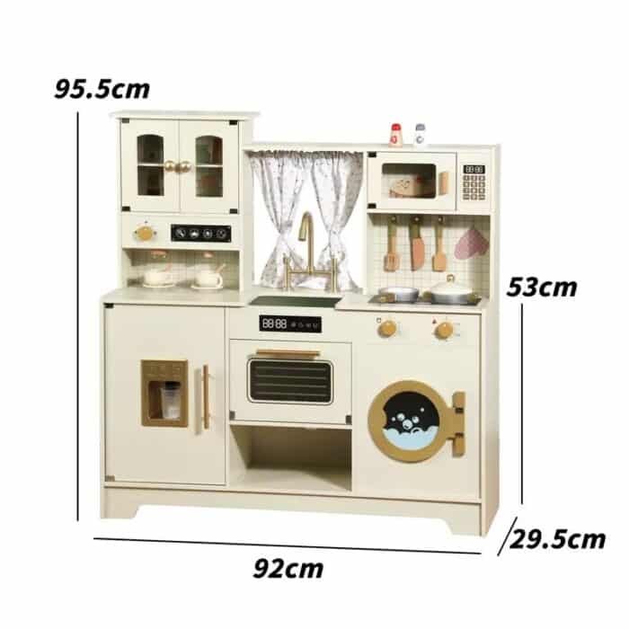 Wooden Kitchen - One Elephant Luxury Cream & Gold Design Kitchen - Image 2