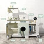 Wooden Kitchen - Green Multi-functional Kitchen With Integrated Laundry & Ironing Station - Image 4